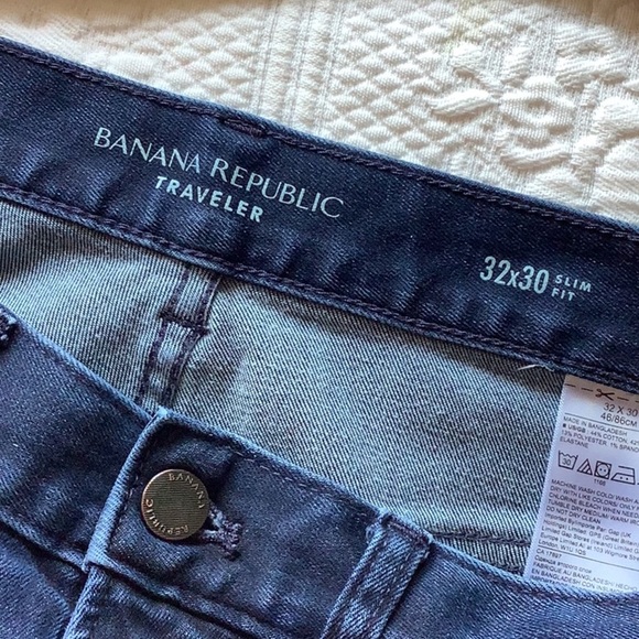 Banana Republic Travelers Men's Slim Jeans - Dark Blue - Picture 6 of 8